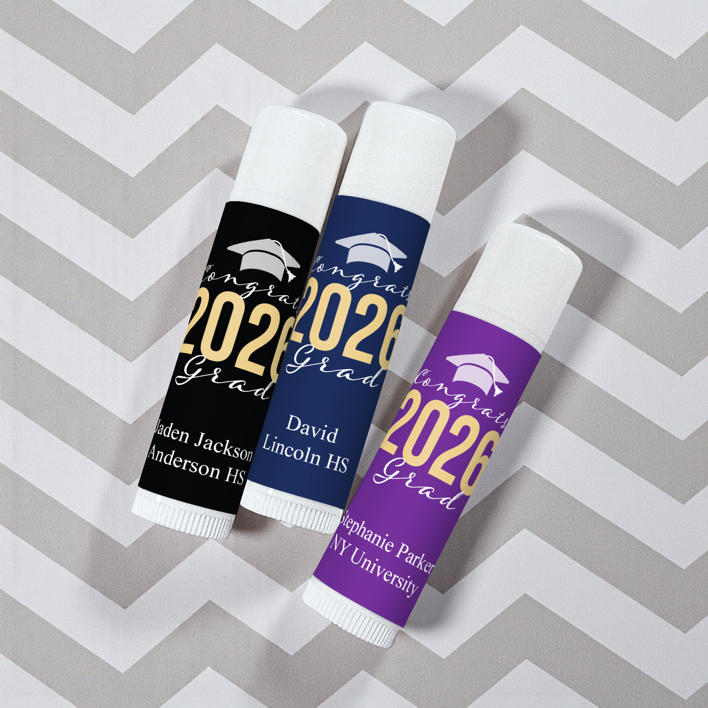 Congrats Grad Personalized Lip Balm - Set of 12