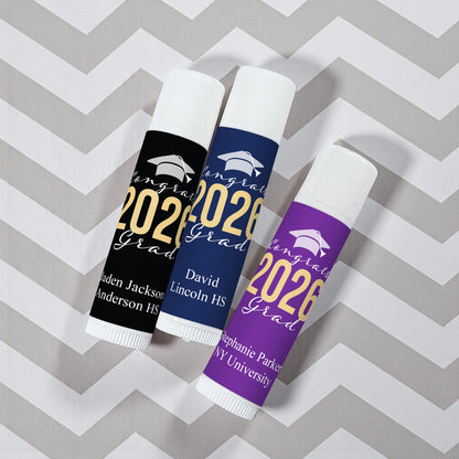 Congrats Grad Personalized Lip Balm - Set of 12