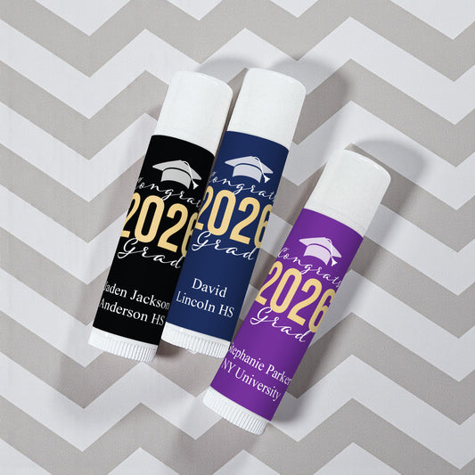 Congrats Grad Personalized Lip Balm - Set of 12