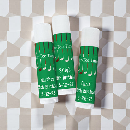 Par Tee Time Personalized Lip Balm - Set of 12