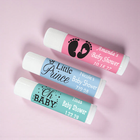 Baby Shower Personalized Lip Balm - Set of 12