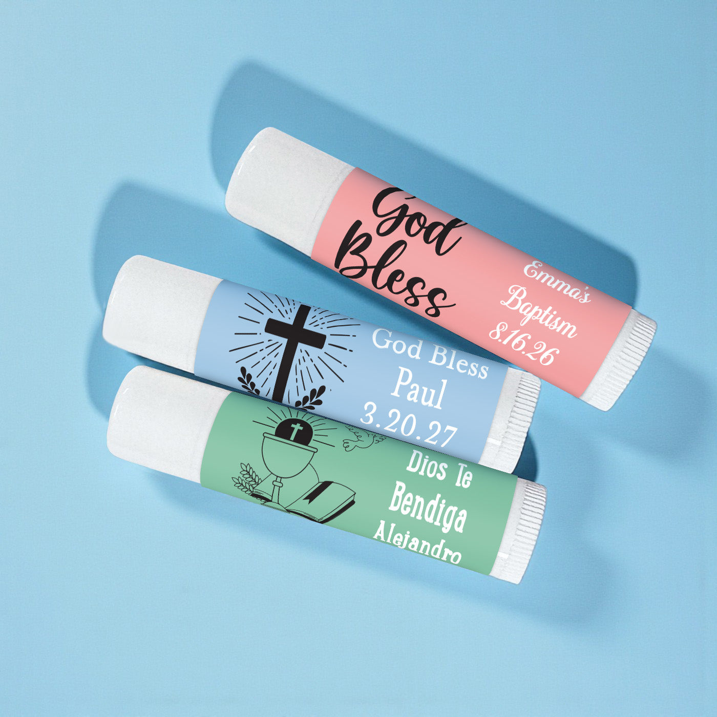 Religious Personalized Lip Balm - Set of 12