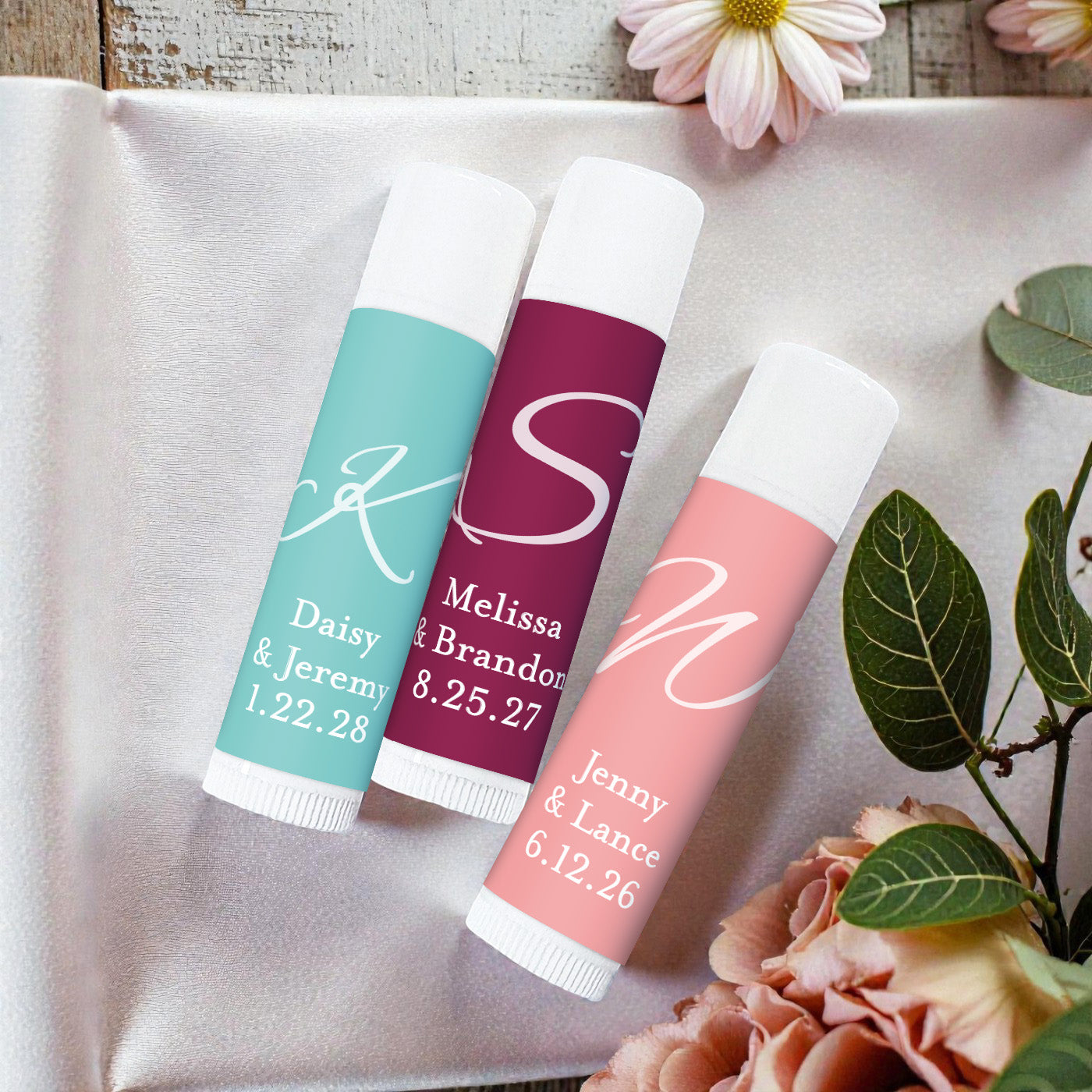 Monogram Script Personalized Lip Balm - Set of 12