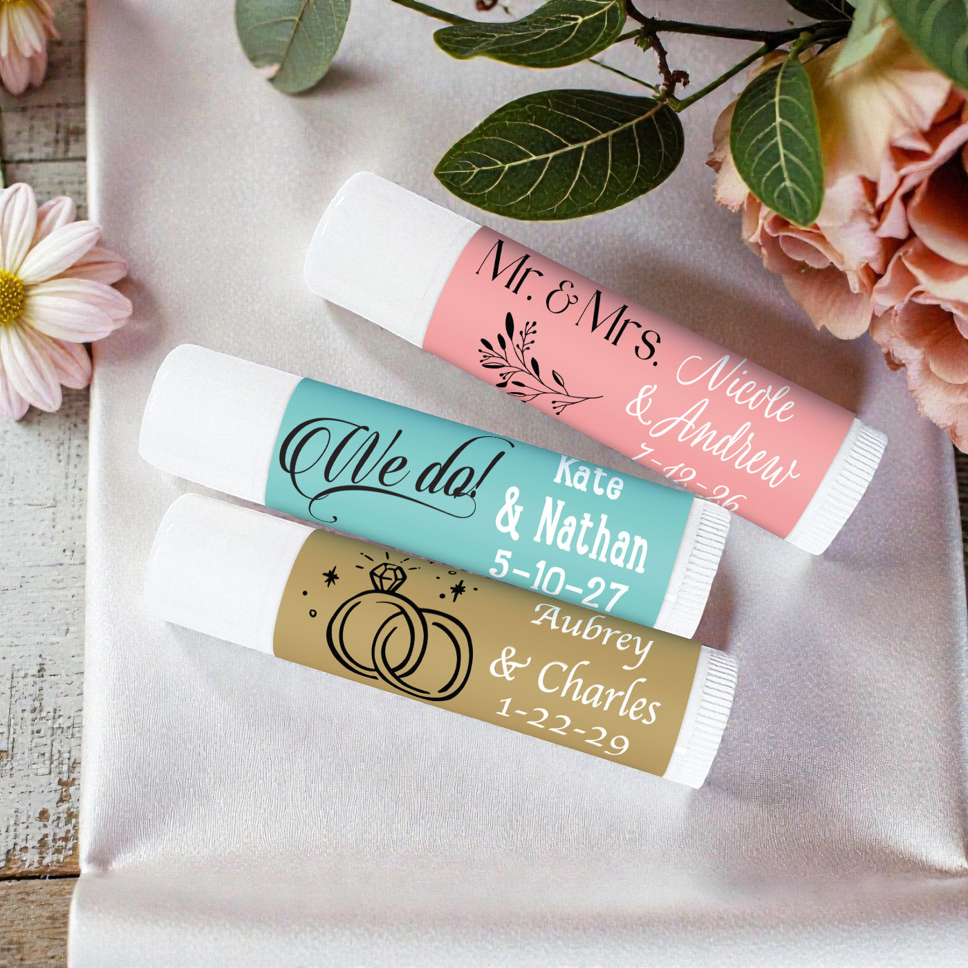 Wedding Personalized Lip Balm - Set of 12