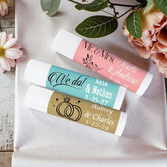 Wedding Personalized Lip Balm - Set of 12