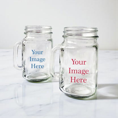Personalized Mason Glass Mug - Set of 18