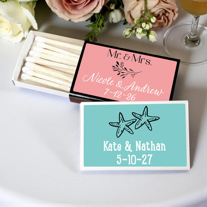 Wedding Personalized Matchbox - Set of 50