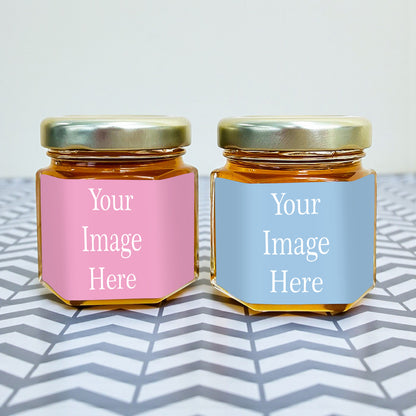Personalized Mini Honey Jar Filled with Honey - Set of 12