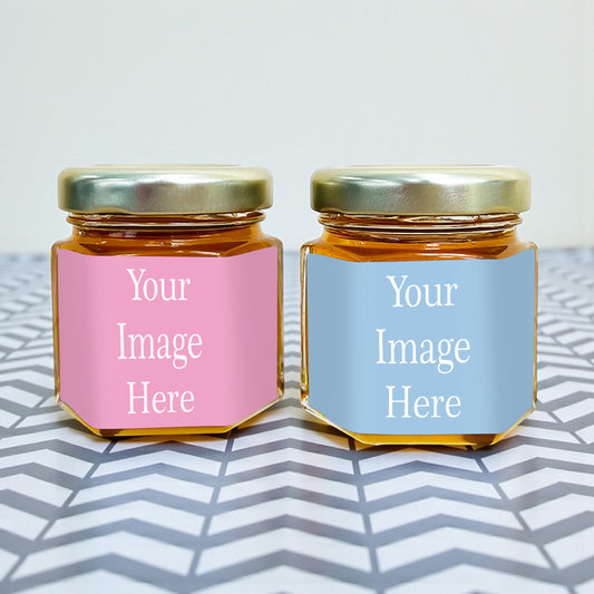 Personalized Mini Honey Jar Filled with Honey - Set of 12