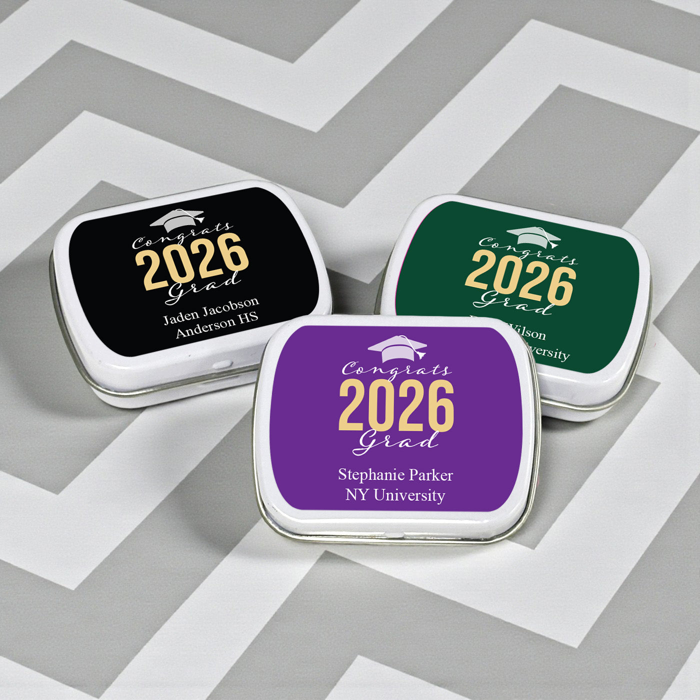 Congrats Grad Personalized Mint Tins - Set of 10