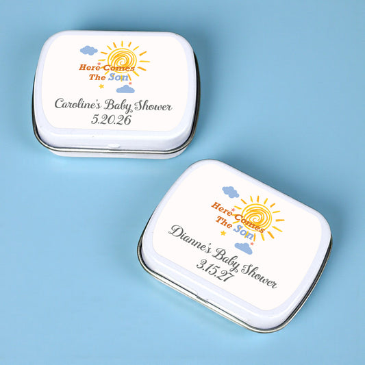 Here Comes The Son Personalized Mint Tins - Set of 10