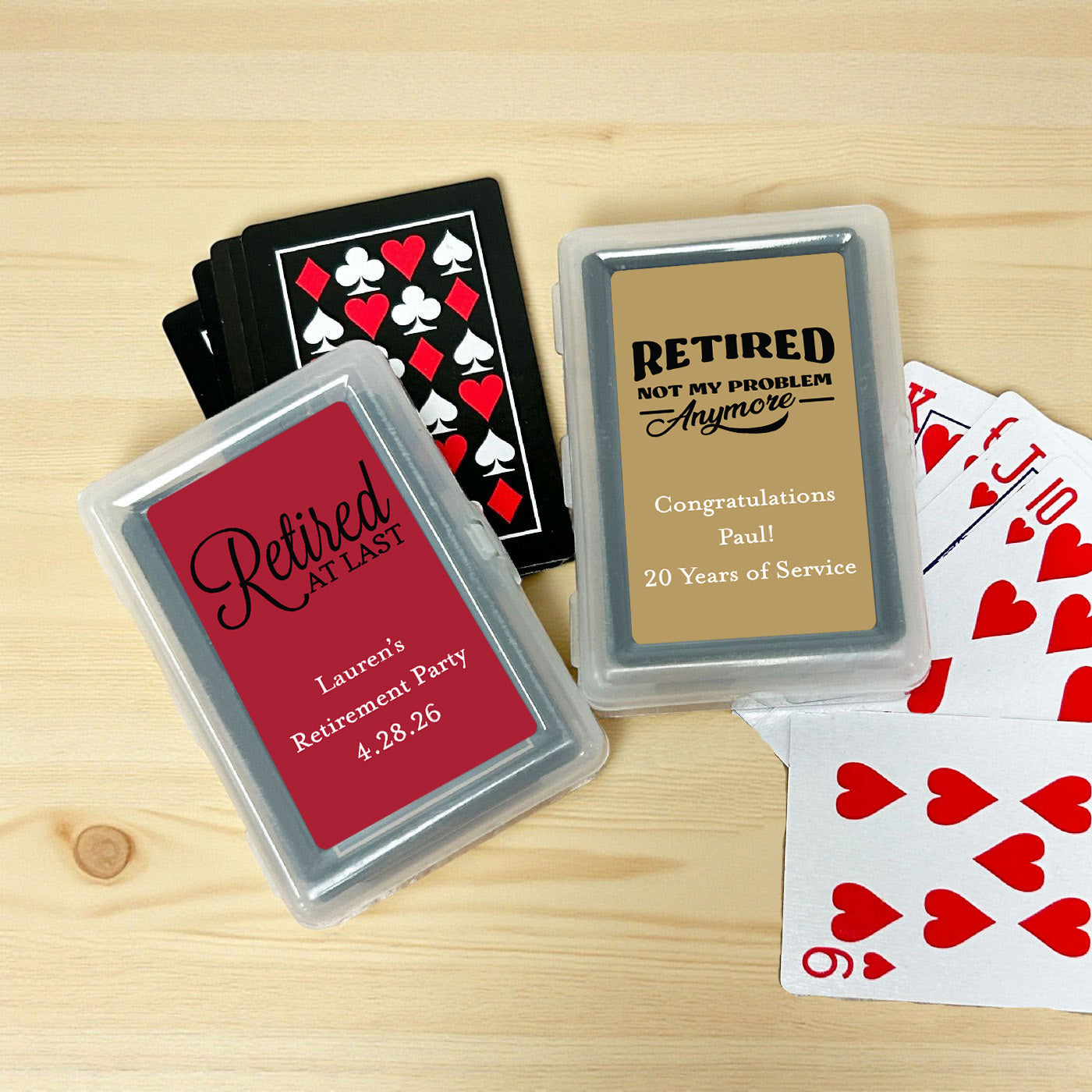 Retirement Personalized Playing Cards - Set of 10