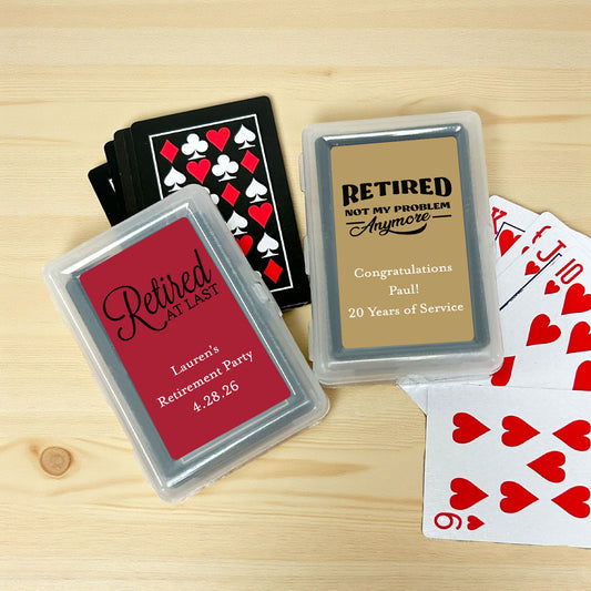 Retirement Personalized Playing Cards - Set of 10