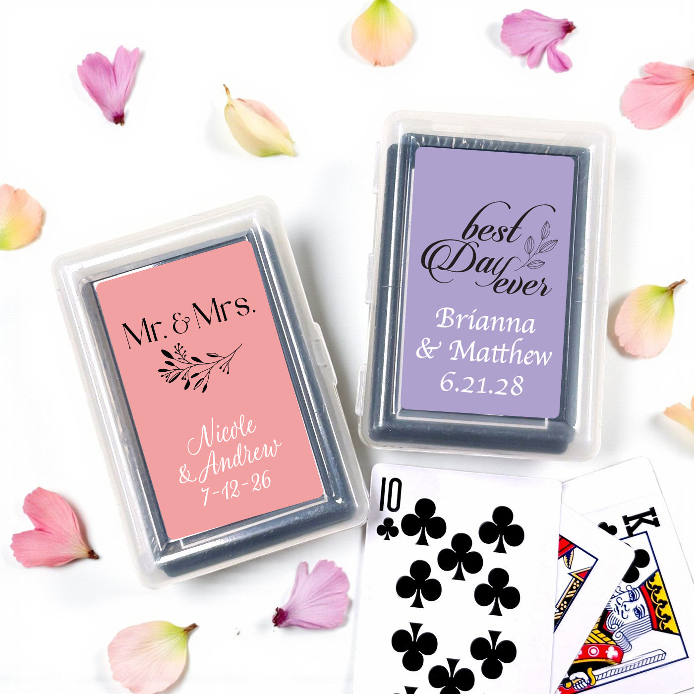 Wedding Personalized Playing Cards - Set of 10