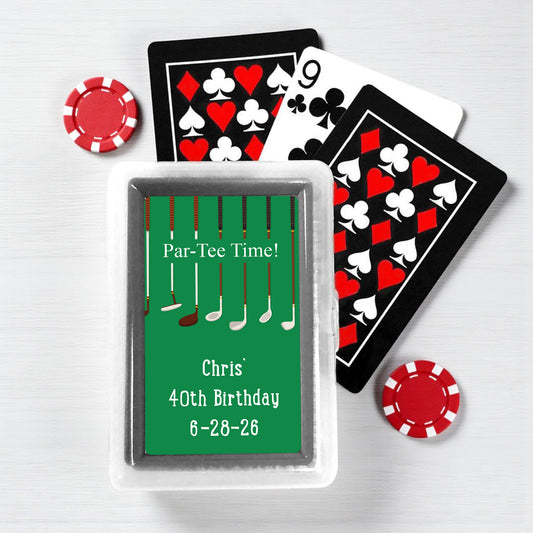 Par Tee Time Personalized Playing Cards - Set of 10