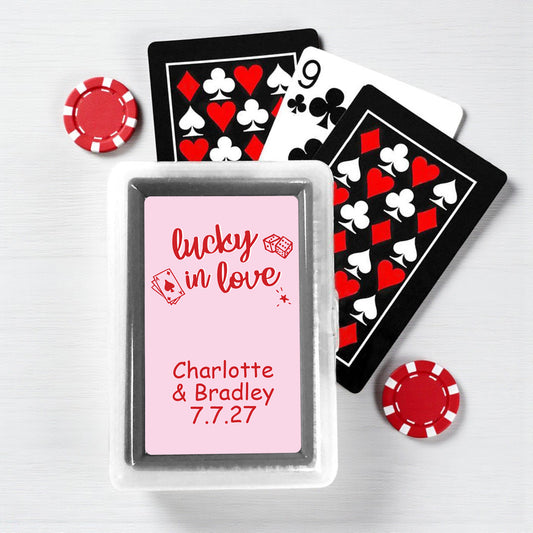 Lucky In Love Personalized Playing Cards - Set of 10