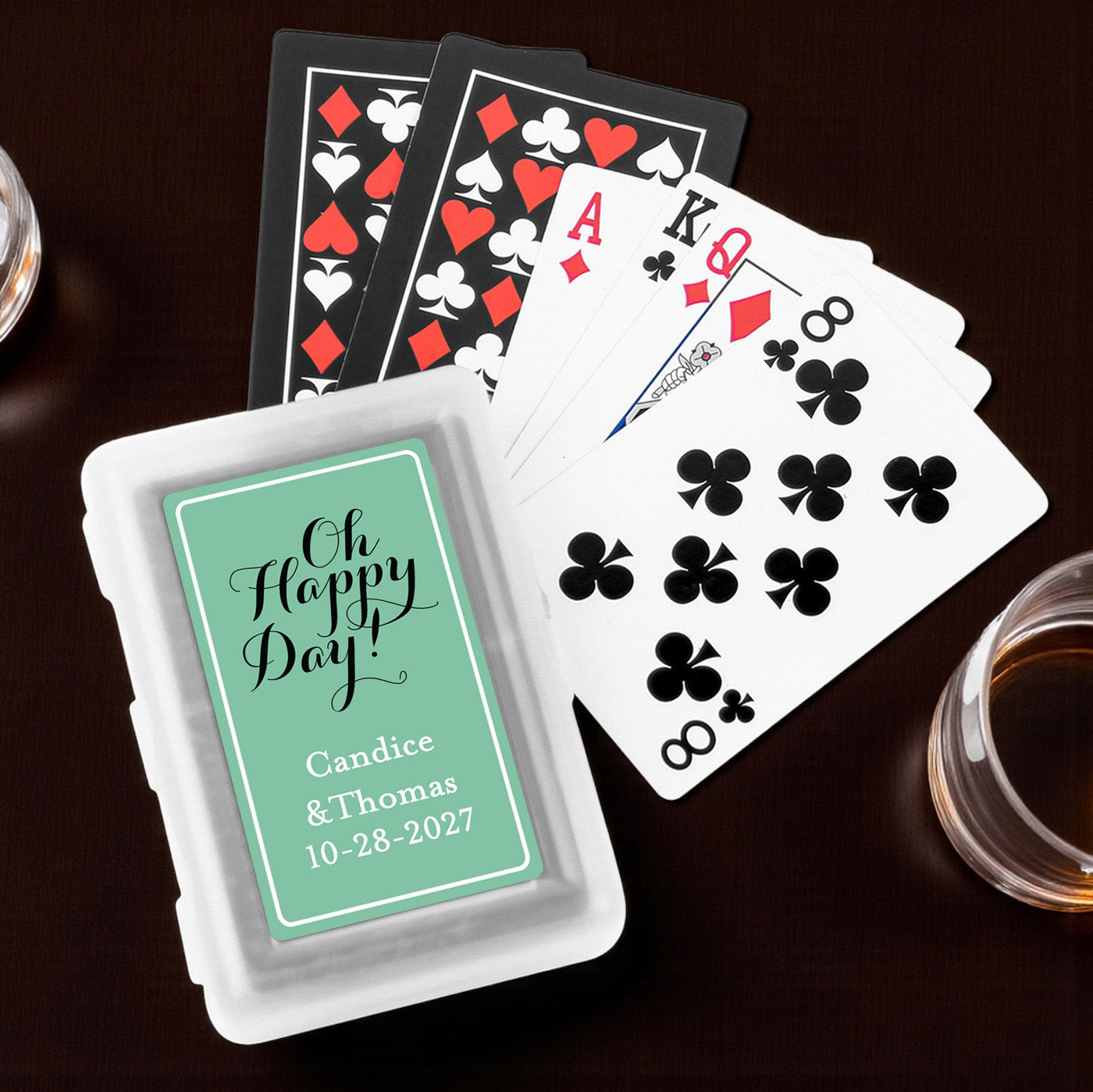 Oh Happy Day! Personalized Playing Cards - Set of 10