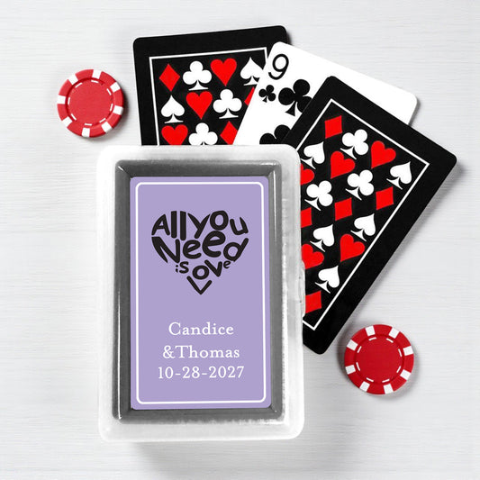 All You Need Is Love Personalized Playing Cards - Set of 10