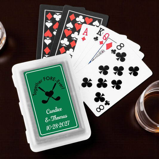 Together FORE-Ever! Personalized Playing Cards - Set of 10