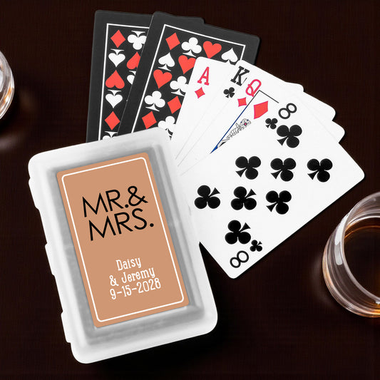 Mr. & Mrs. Personalized Playing Cards - Set of 10