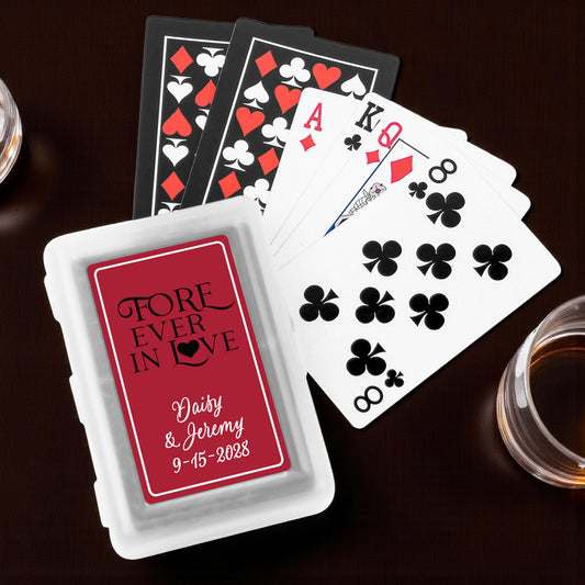 Fore-Ever In Love Personalized Playing Cards - Set of 10