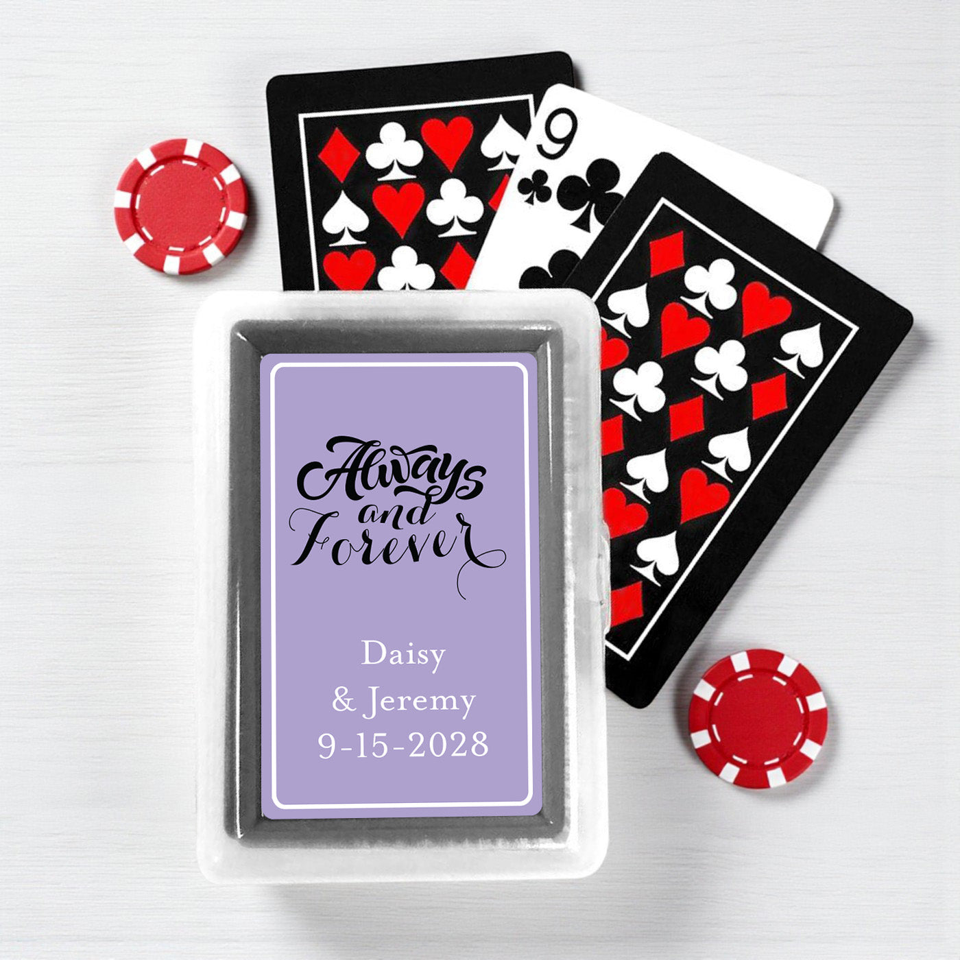 Always and Forever Personalized Playing Cards - Set of 10