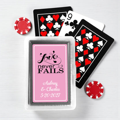 Love Never Fails Personalized Playing Cards - Set of 10