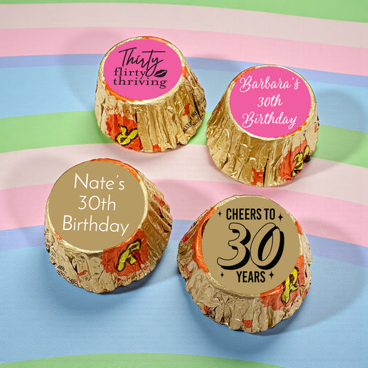 30th Birthday Personalized Reese's Miniature Peanut Butter Cups