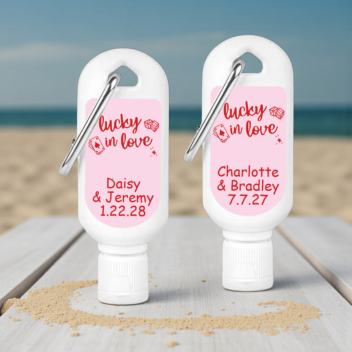 Lucky In Love Personalized Mini Sunscreen - Set of 6