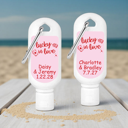 Lucky In Love Personalized Mini Sunscreen - Set of 6