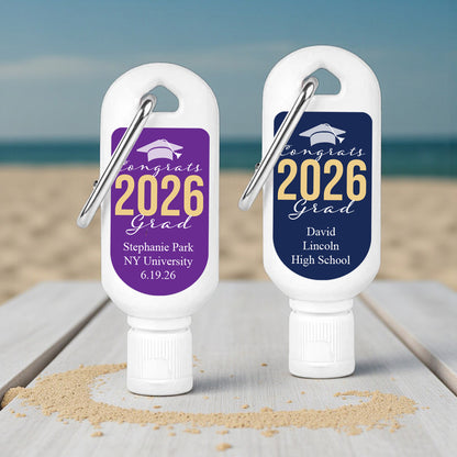 Congrats Grad Personalized Mini Sunscreen - Set of 6