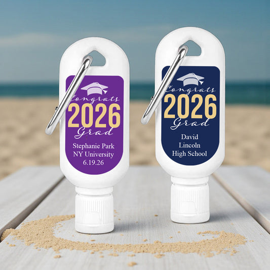 Congrats Grad Personalized Mini Sunscreen - Set of 6