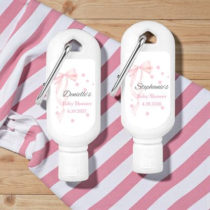 Pink Bow Personalized Mini Sunscreen - Set of 6