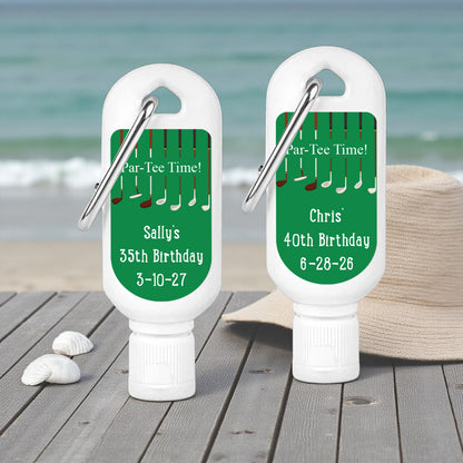 Par Tee Time Personalized Mini Sunscreen - Set of 6