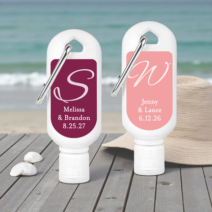 Monogram Script Personalized Mini Sunscreen - Set of 6