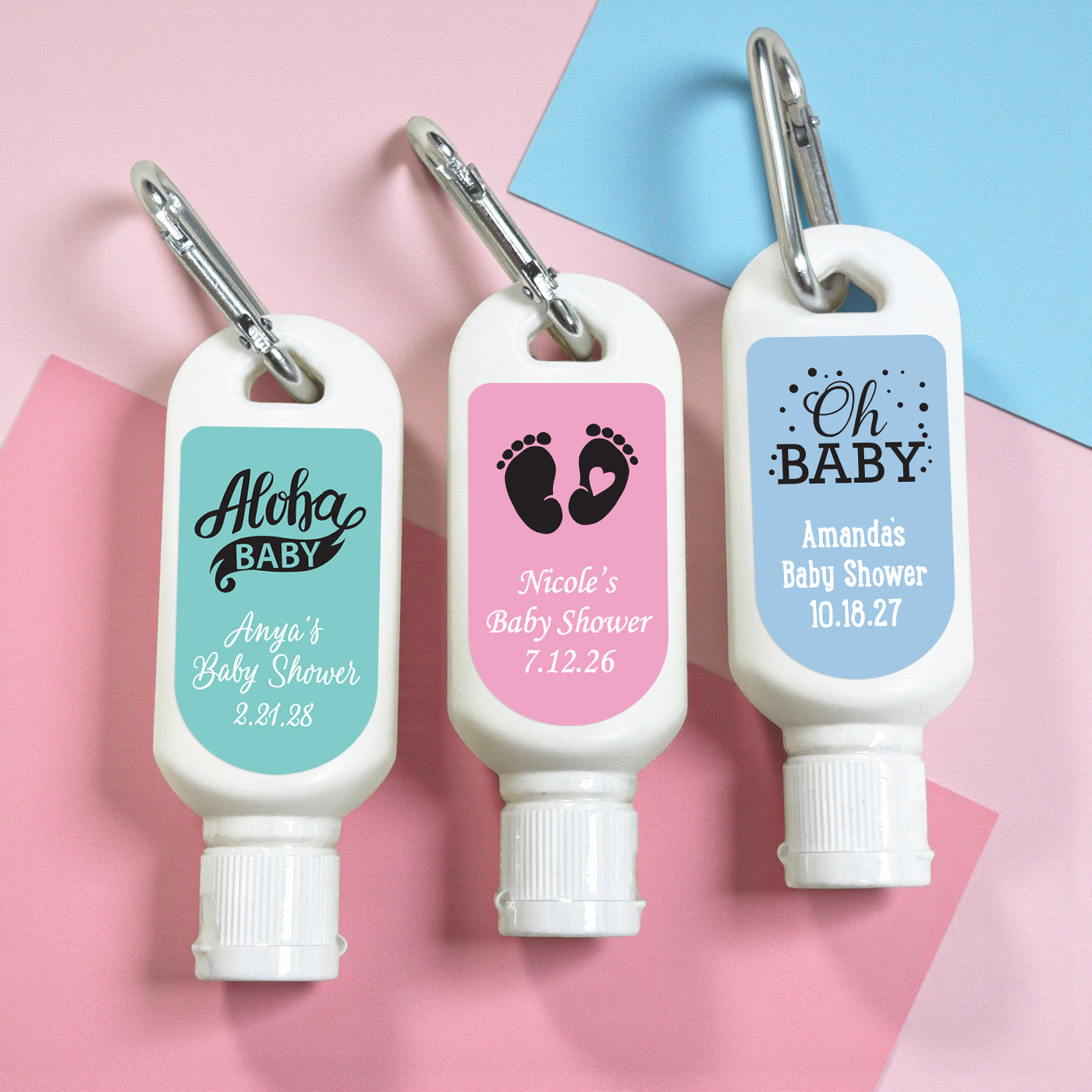 Baby Shower Personalized Mini Sunscreen - Set of 6