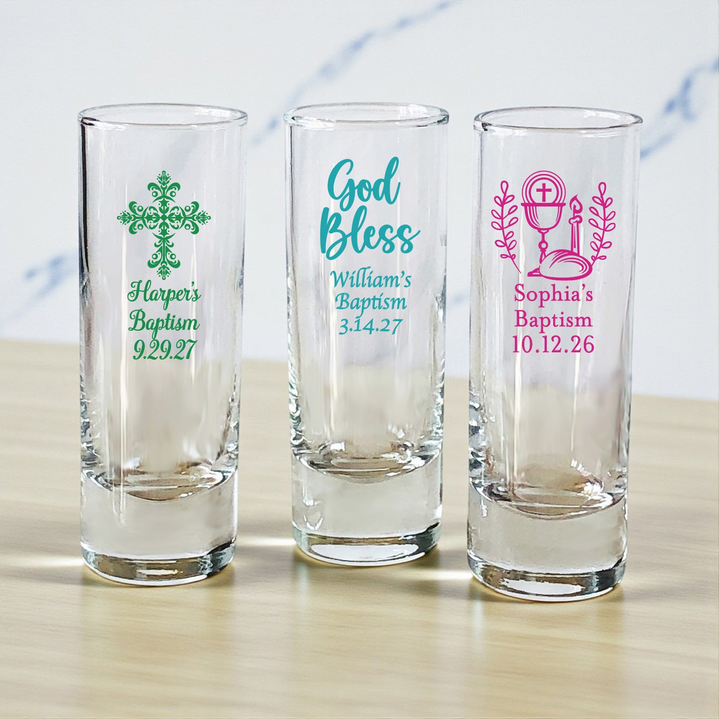 Religious Personalized Tall Shot Glass - Set of 24
