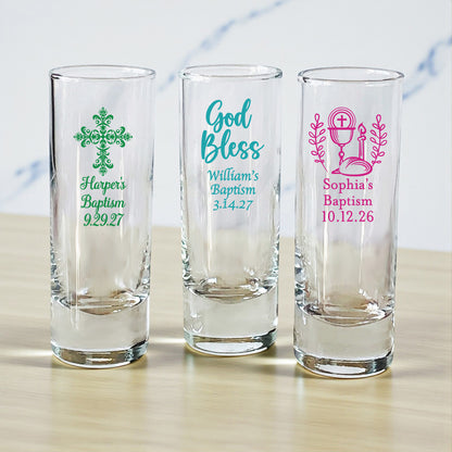 Religious Personalized Tall Shot Glass - Set of 24