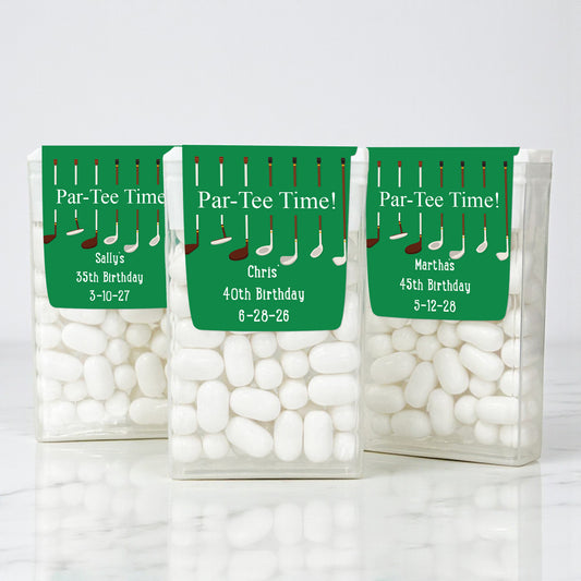 Par Tee Time Personalized Tic Tac Labels- Set of 24