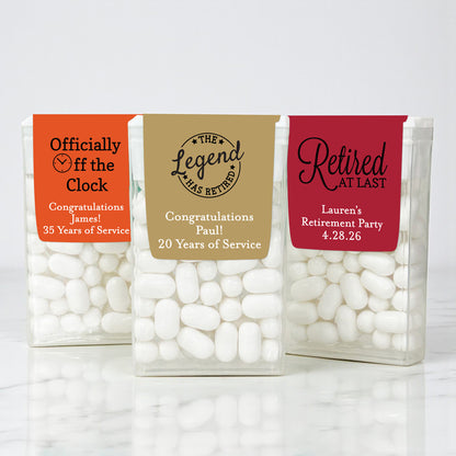 Retirement Personalized Tic Tac Labels- Set of 24