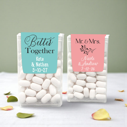 Wedding Personalized Tic Tac Labels- Set of 24