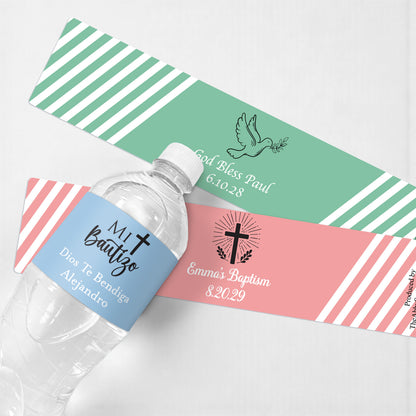 Religious Personalized Water Bottle Labels - Set of 12
