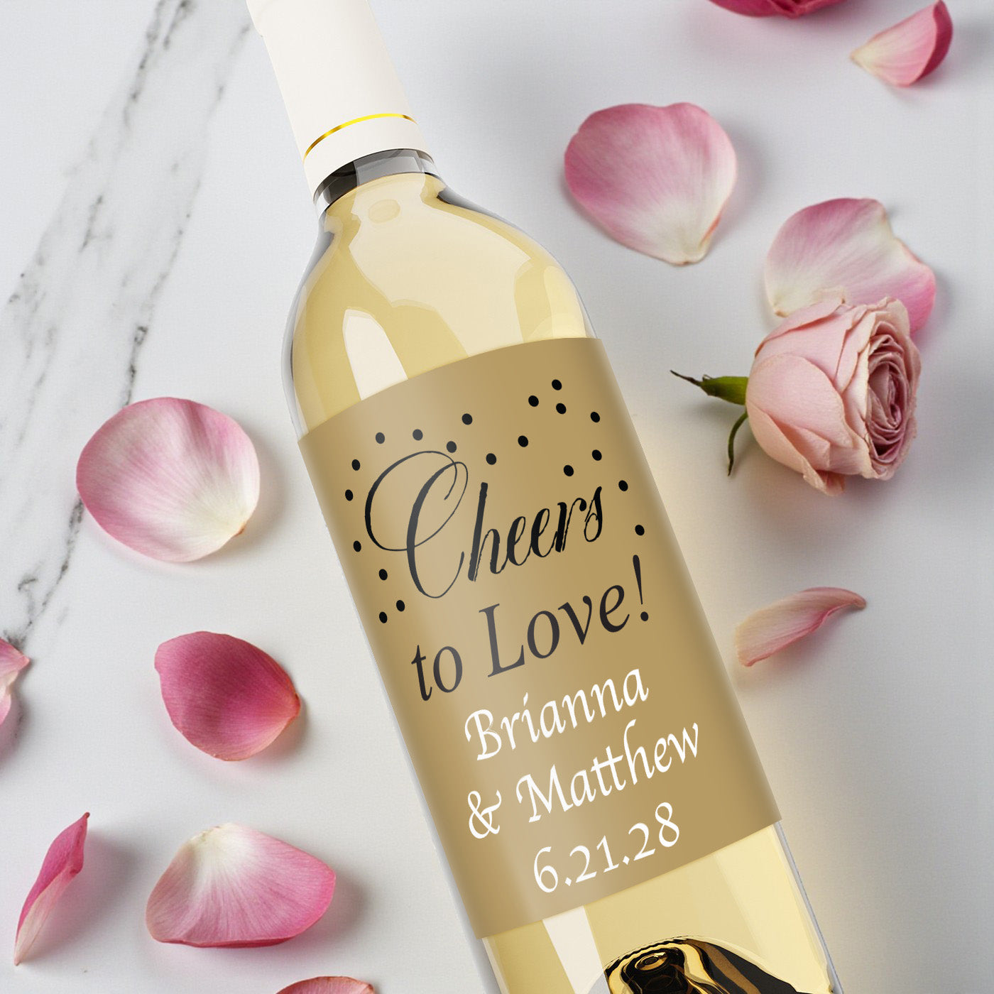 Wedding Personalized Wine Bottle Labels - Set of 12