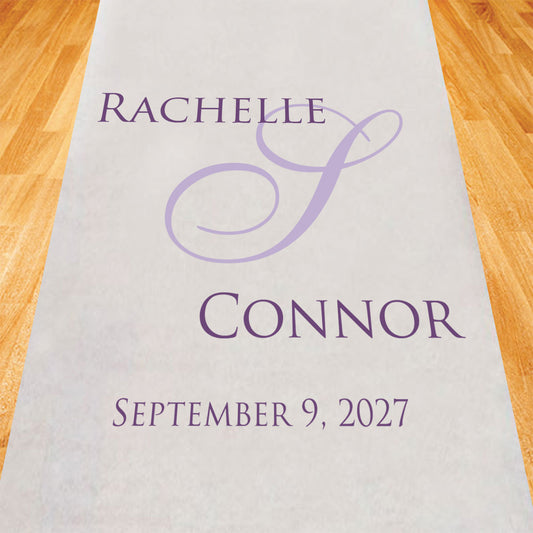 Couple Monogram Personalized Wedding Aisle Runner
