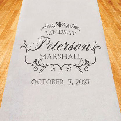 Elegant Personalized Wedding Aisle Runner