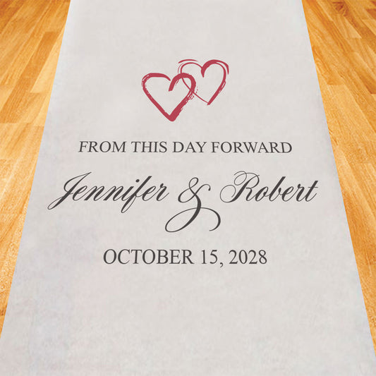 From This Day Forward Personalized Wedding Aisle Runner