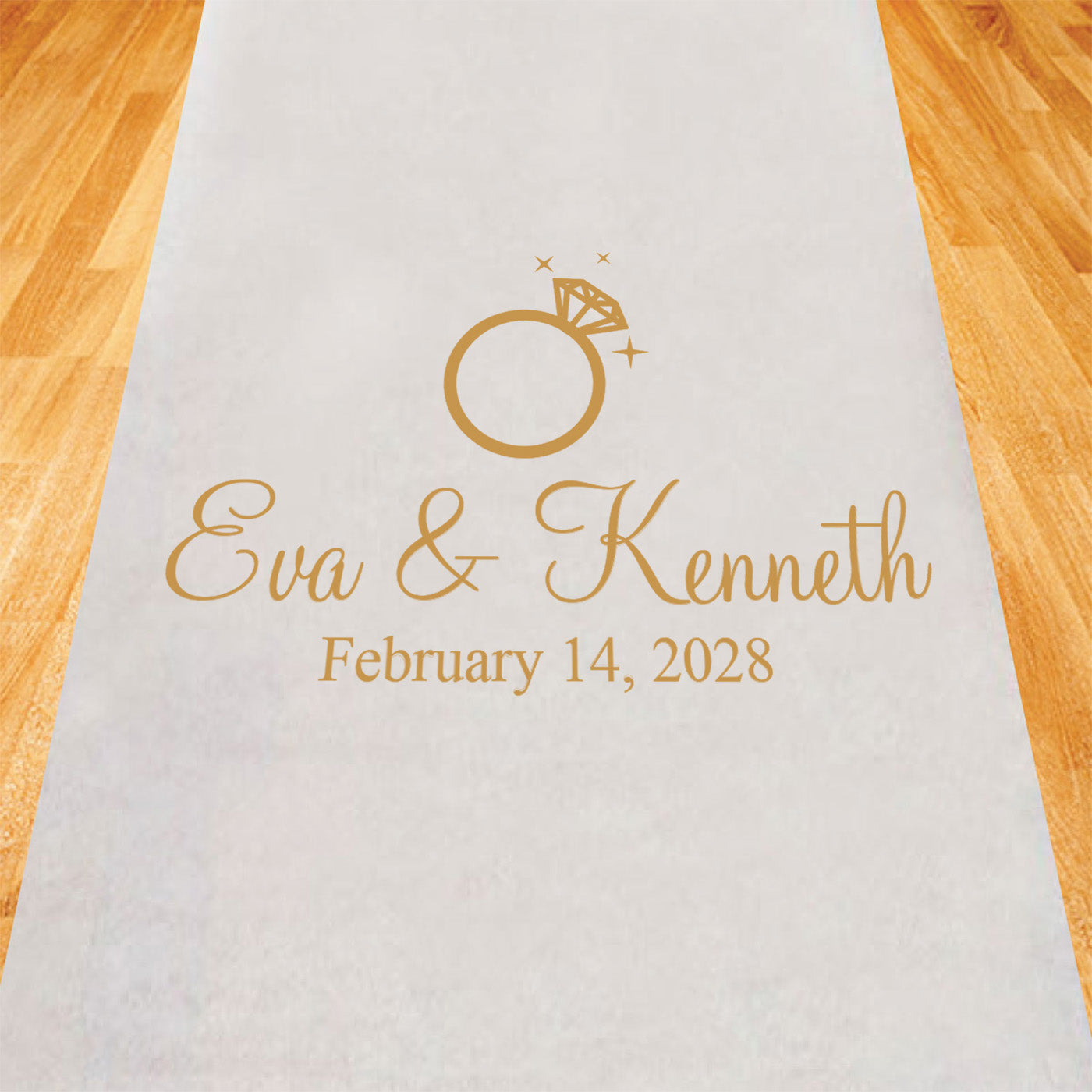 Wedding Ring Personalized Wedding Aisle Runner