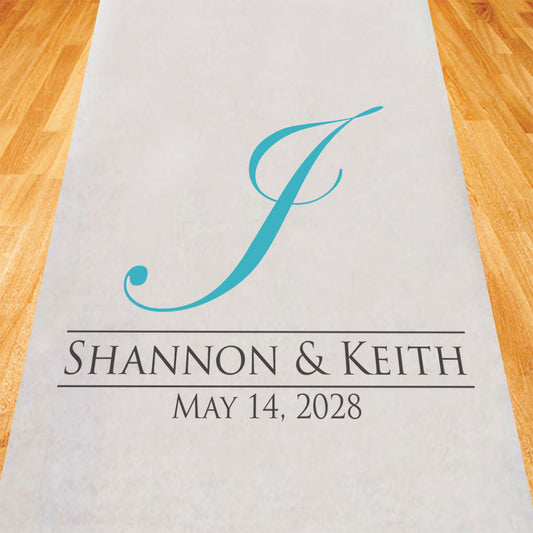 Monogram Personalized Wedding Aisle Runner