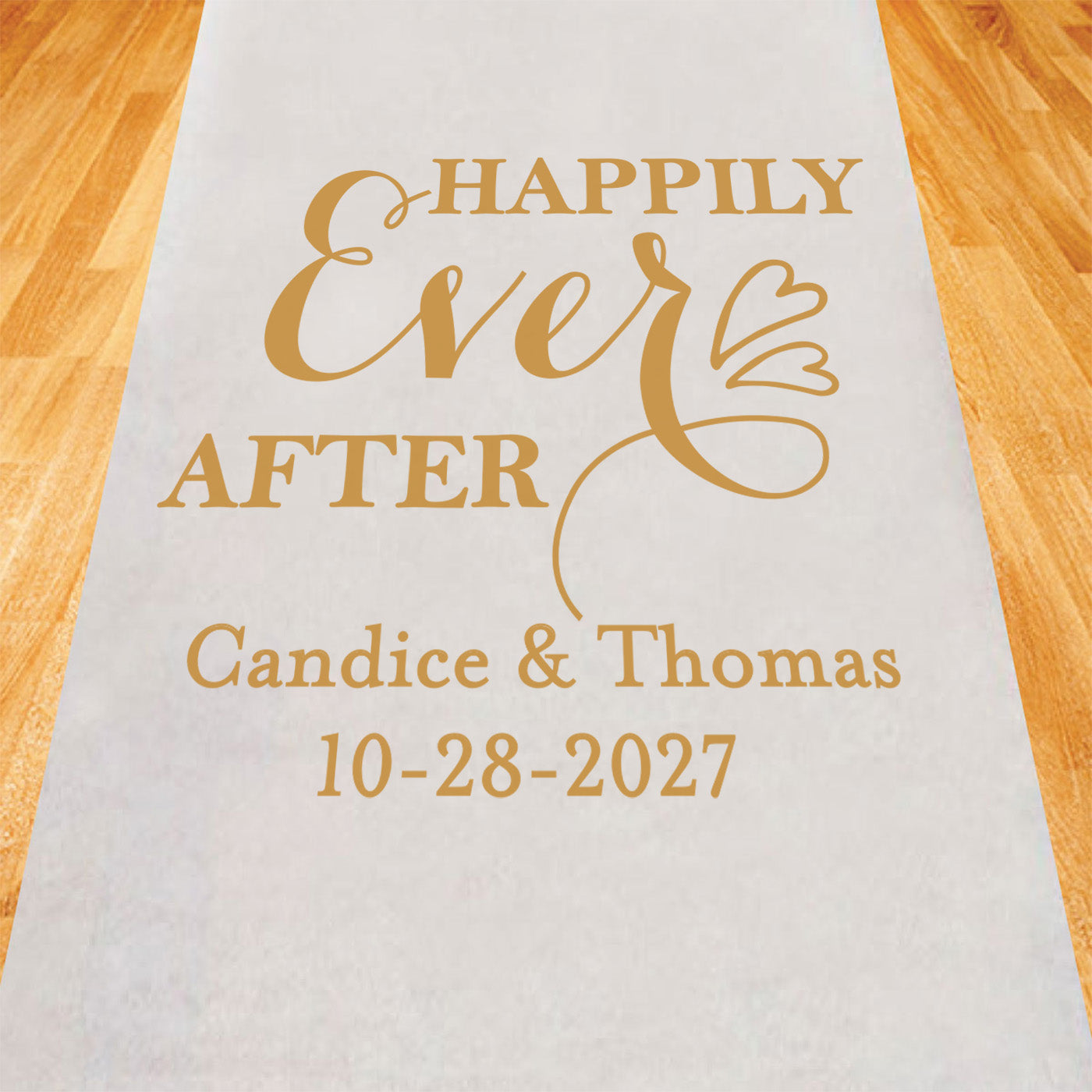 Happily Ever After Personalized Wedding Aisle Runner
