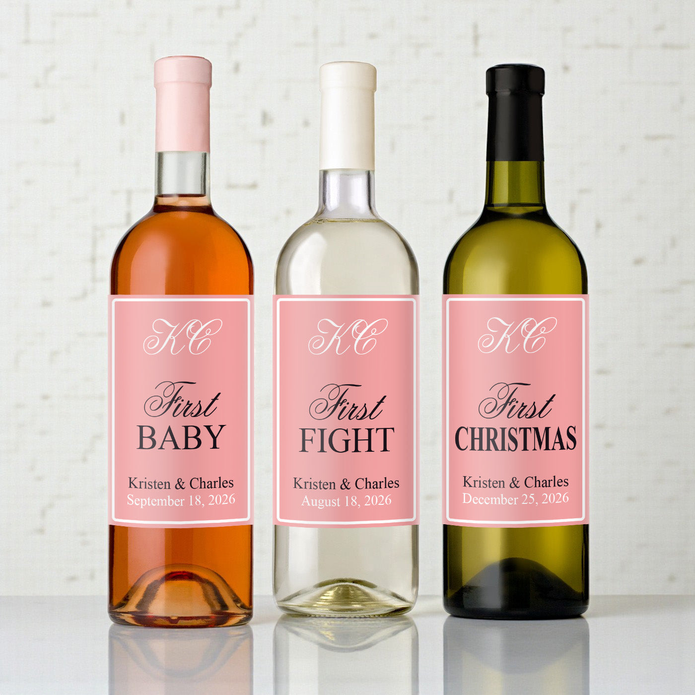 Every First Personalized Wine Bottle Labels - Set of 12